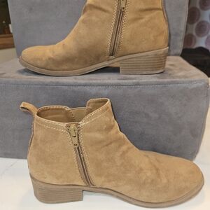 Time and Tru Light Brown Ankle Booties